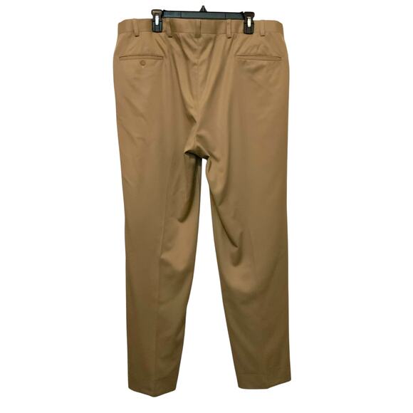 Men's Beige Khaki Dress Pants Flat Front Tailored 40x32 - Picture 3 of 6